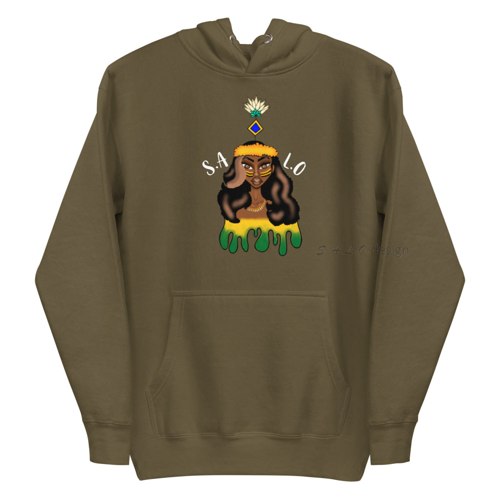 Hoodie (Unisex) - Cotton Heritage Premium Military Green / S
