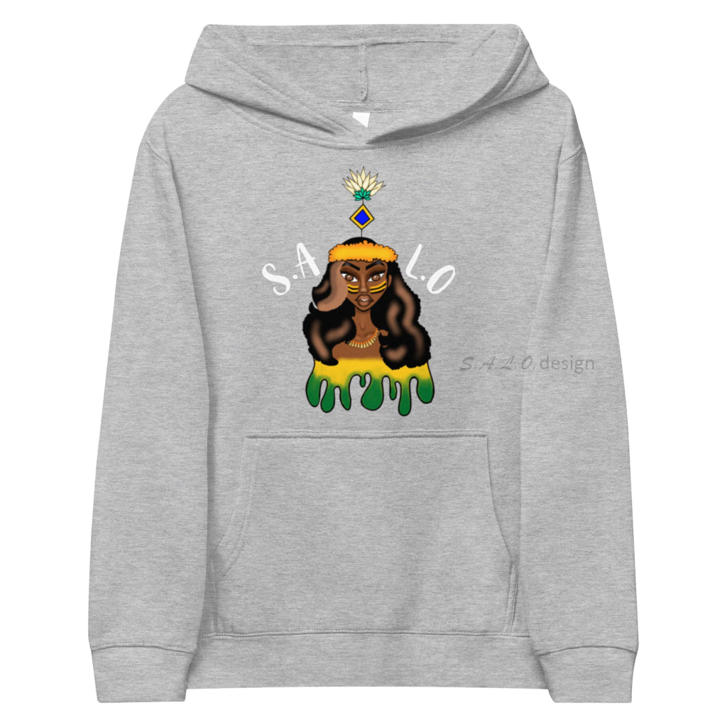 Kids Hoodie - Cotton Heritage Pullover Fleece Athletic Heather / S