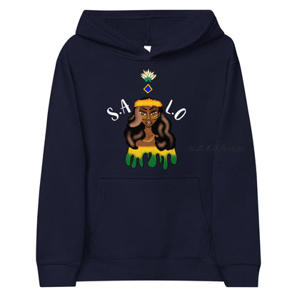 Kids Hoodie - Cotton Heritage Pullover Fleece Navy Blazer / S